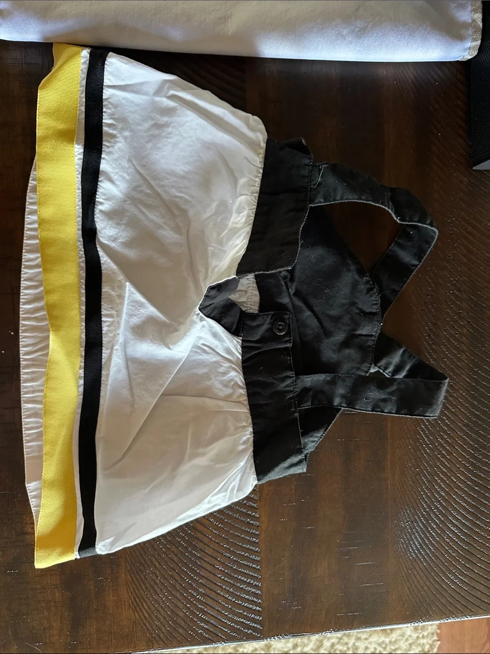 Gymboree Black and White Tank Top with Yellow Trim